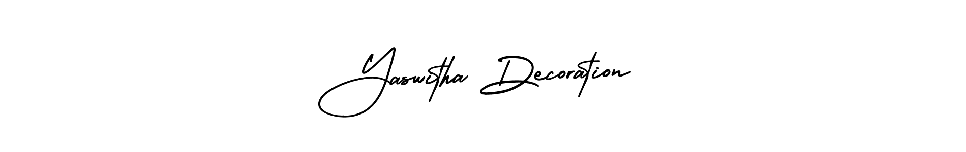 Use a signature maker to create a handwritten signature online. With this signature software, you can design (AmerikaSignatureDemo-Regular) your own signature for name Yaswitha Decoration. Yaswitha Decoration signature style 3 images and pictures png