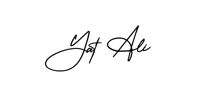 Also You can easily find your signature by using the search form. We will create Yat Ali name handwritten signature images for you free of cost using AmerikaSignatureDemo-Regular sign style. Yat Ali signature style 3 images and pictures png