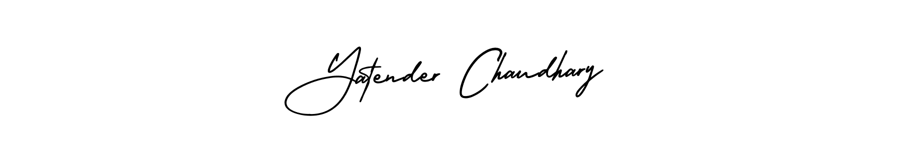 How to make Yatender Chaudhary name signature. Use AmerikaSignatureDemo-Regular style for creating short signs online. This is the latest handwritten sign. Yatender Chaudhary signature style 3 images and pictures png