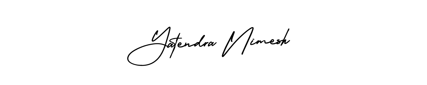 Similarly AmerikaSignatureDemo-Regular is the best handwritten signature design. Signature creator online .You can use it as an online autograph creator for name Yatendra Nimesh. Yatendra Nimesh signature style 3 images and pictures png