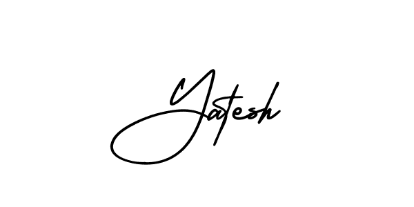 You should practise on your own different ways (AmerikaSignatureDemo-Regular) to write your name (Yatesh) in signature. don't let someone else do it for you. Yatesh signature style 3 images and pictures png