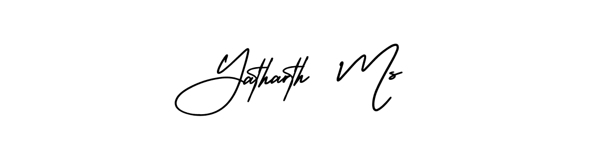 This is the best signature style for the Yatharth  Ms name. Also you like these signature font (AmerikaSignatureDemo-Regular). Mix name signature. Yatharth  Ms signature style 3 images and pictures png