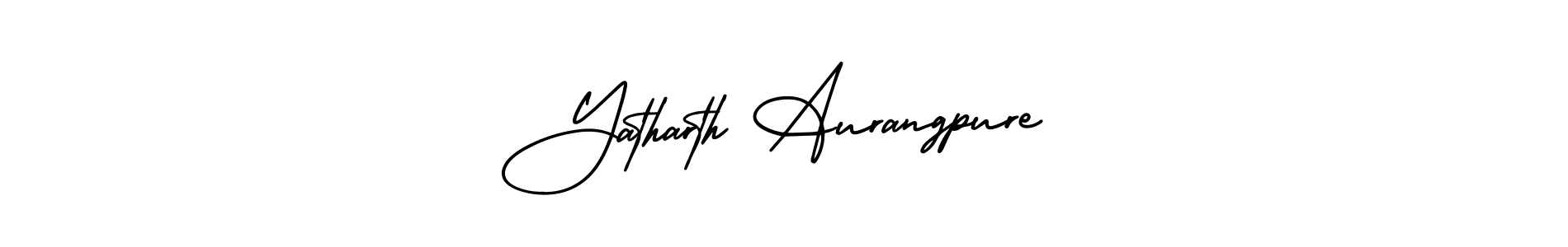 Use a signature maker to create a handwritten signature online. With this signature software, you can design (AmerikaSignatureDemo-Regular) your own signature for name Yatharth Aurangpure. Yatharth Aurangpure signature style 3 images and pictures png