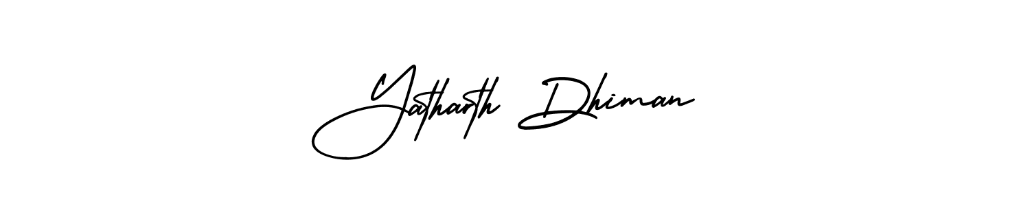 Also we have Yatharth Dhiman name is the best signature style. Create professional handwritten signature collection using AmerikaSignatureDemo-Regular autograph style. Yatharth Dhiman signature style 3 images and pictures png