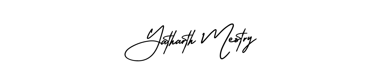 How to make Yatharth Mestry signature? AmerikaSignatureDemo-Regular is a professional autograph style. Create handwritten signature for Yatharth Mestry name. Yatharth Mestry signature style 3 images and pictures png