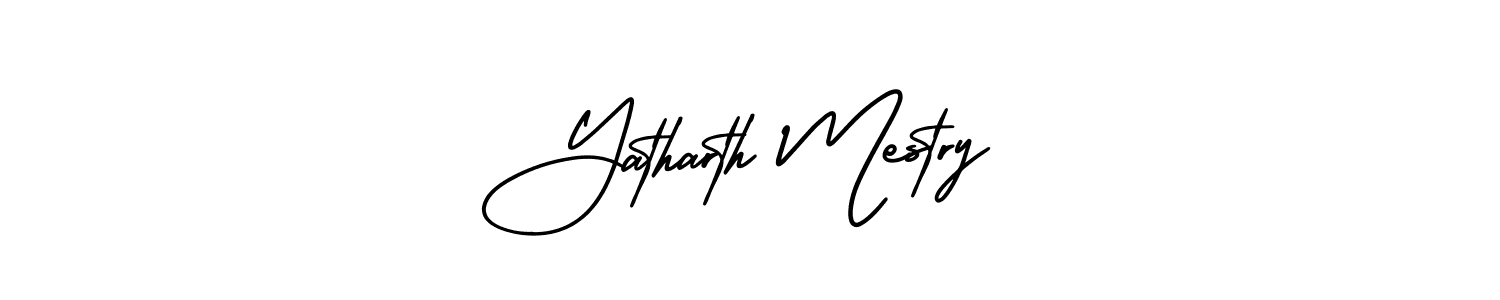 AmerikaSignatureDemo-Regular is a professional signature style that is perfect for those who want to add a touch of class to their signature. It is also a great choice for those who want to make their signature more unique. Get Yatharth Mestry name to fancy signature for free. Yatharth Mestry signature style 3 images and pictures png