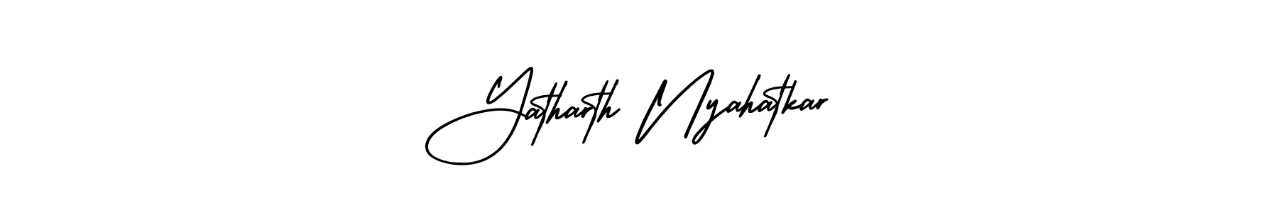 Use a signature maker to create a handwritten signature online. With this signature software, you can design (AmerikaSignatureDemo-Regular) your own signature for name Yatharth Nyahatkar. Yatharth Nyahatkar signature style 3 images and pictures png