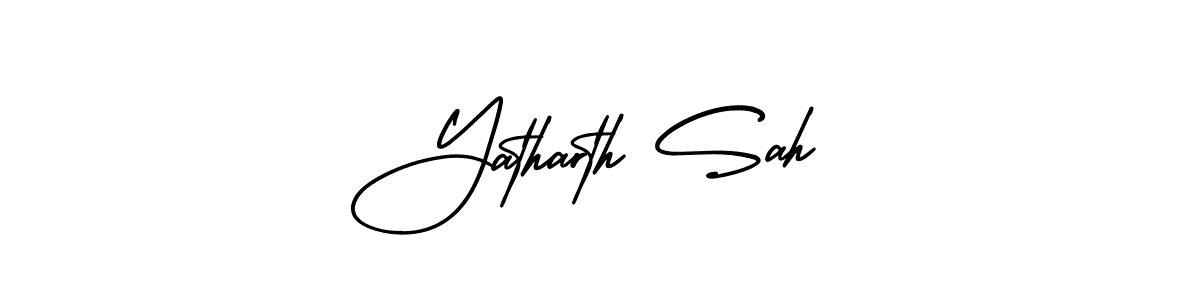 Similarly AmerikaSignatureDemo-Regular is the best handwritten signature design. Signature creator online .You can use it as an online autograph creator for name Yatharth Sah. Yatharth Sah signature style 3 images and pictures png