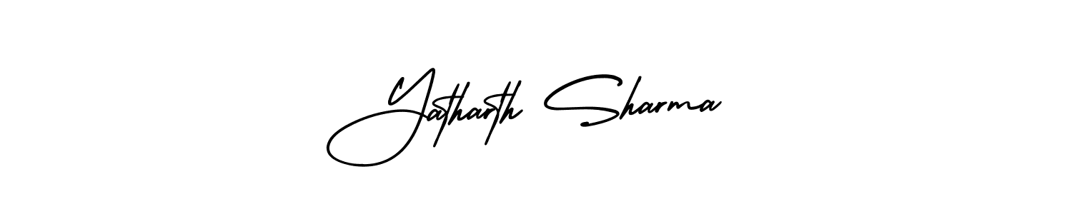 AmerikaSignatureDemo-Regular is a professional signature style that is perfect for those who want to add a touch of class to their signature. It is also a great choice for those who want to make their signature more unique. Get Yatharth Sharma name to fancy signature for free. Yatharth Sharma signature style 3 images and pictures png