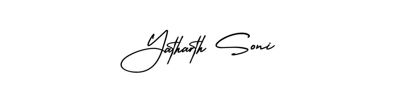 Make a beautiful signature design for name Yatharth Soni. With this signature (AmerikaSignatureDemo-Regular) style, you can create a handwritten signature for free. Yatharth Soni signature style 3 images and pictures png