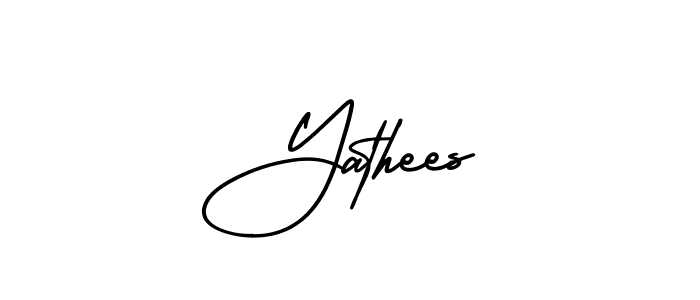 Design your own signature with our free online signature maker. With this signature software, you can create a handwritten (AmerikaSignatureDemo-Regular) signature for name Yathees. Yathees signature style 3 images and pictures png