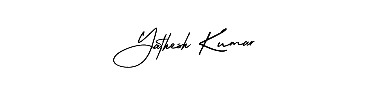 Create a beautiful signature design for name Yathesh Kumar. With this signature (AmerikaSignatureDemo-Regular) fonts, you can make a handwritten signature for free. Yathesh Kumar signature style 3 images and pictures png