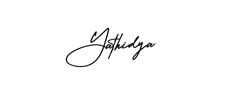 How to make Yathidya name signature. Use AmerikaSignatureDemo-Regular style for creating short signs online. This is the latest handwritten sign. Yathidya signature style 3 images and pictures png