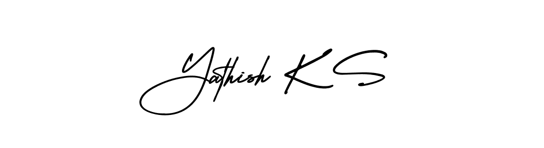 Yathish K S stylish signature style. Best Handwritten Sign (AmerikaSignatureDemo-Regular) for my name. Handwritten Signature Collection Ideas for my name Yathish K S. Yathish K S signature style 3 images and pictures png