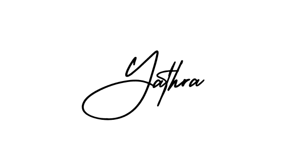 Design your own signature with our free online signature maker. With this signature software, you can create a handwritten (AmerikaSignatureDemo-Regular) signature for name Yathra. Yathra signature style 3 images and pictures png
