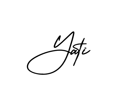 if you are searching for the best signature style for your name Yati. so please give up your signature search. here we have designed multiple signature styles  using AmerikaSignatureDemo-Regular. Yati signature style 3 images and pictures png