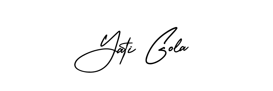 Use a signature maker to create a handwritten signature online. With this signature software, you can design (AmerikaSignatureDemo-Regular) your own signature for name Yati Gola. Yati Gola signature style 3 images and pictures png