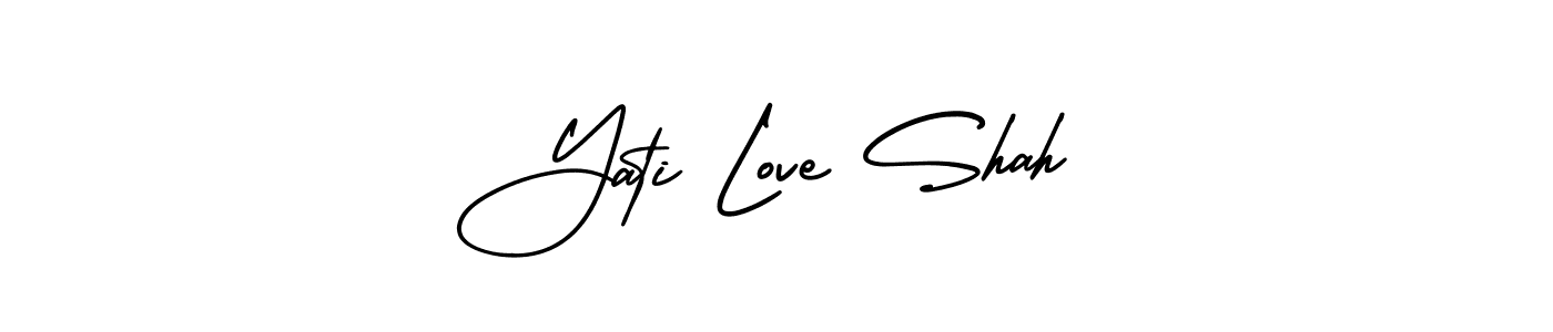 Make a beautiful signature design for name Yati Love Shah. With this signature (AmerikaSignatureDemo-Regular) style, you can create a handwritten signature for free. Yati Love Shah signature style 3 images and pictures png