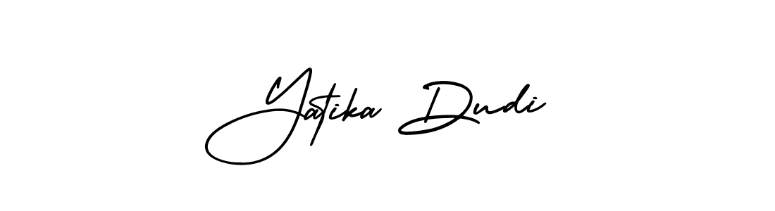 See photos of Yatika Dudi official signature by Spectra . Check more albums & portfolios. Read reviews & check more about AmerikaSignatureDemo-Regular font. Yatika Dudi signature style 3 images and pictures png