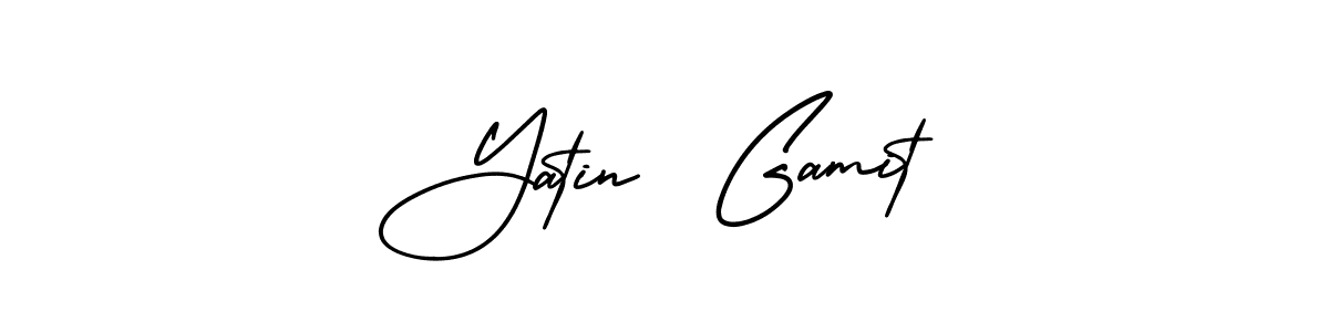 Design your own signature with our free online signature maker. With this signature software, you can create a handwritten (AmerikaSignatureDemo-Regular) signature for name Yatin  Gamit. Yatin  Gamit signature style 3 images and pictures png