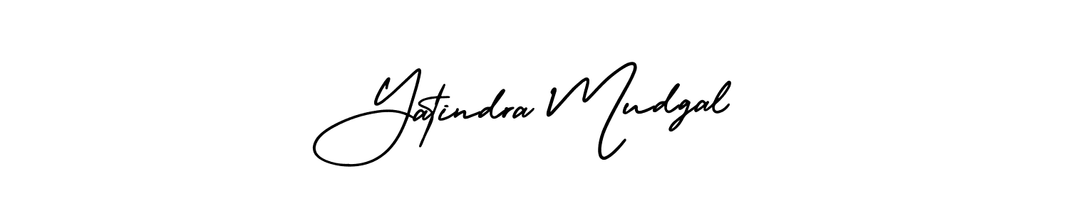 How to make Yatindra Mudgal name signature. Use AmerikaSignatureDemo-Regular style for creating short signs online. This is the latest handwritten sign. Yatindra Mudgal signature style 3 images and pictures png