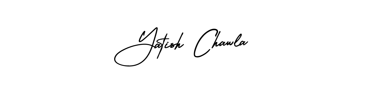 Similarly AmerikaSignatureDemo-Regular is the best handwritten signature design. Signature creator online .You can use it as an online autograph creator for name Yatish Chawla. Yatish Chawla signature style 3 images and pictures png