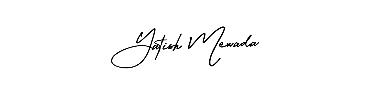 How to Draw Yatish Mewada signature style? AmerikaSignatureDemo-Regular is a latest design signature styles for name Yatish Mewada. Yatish Mewada signature style 3 images and pictures png