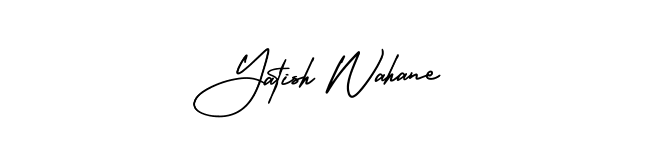 How to Draw Yatish Wahane signature style? AmerikaSignatureDemo-Regular is a latest design signature styles for name Yatish Wahane. Yatish Wahane signature style 3 images and pictures png