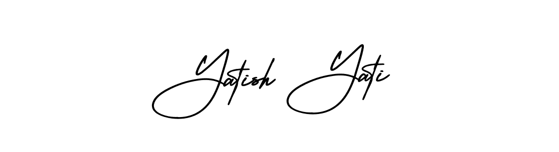 Create a beautiful signature design for name Yatish Yati. With this signature (AmerikaSignatureDemo-Regular) fonts, you can make a handwritten signature for free. Yatish Yati signature style 3 images and pictures png