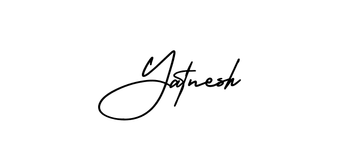 Create a beautiful signature design for name Yatnesh. With this signature (AmerikaSignatureDemo-Regular) fonts, you can make a handwritten signature for free. Yatnesh signature style 3 images and pictures png