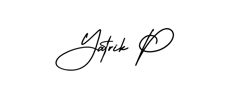 Also You can easily find your signature by using the search form. We will create Yatrik P name handwritten signature images for you free of cost using AmerikaSignatureDemo-Regular sign style. Yatrik P signature style 3 images and pictures png