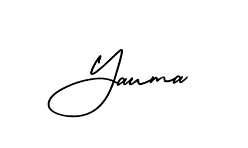 Design your own signature with our free online signature maker. With this signature software, you can create a handwritten (AmerikaSignatureDemo-Regular) signature for name Yauma. Yauma signature style 3 images and pictures png