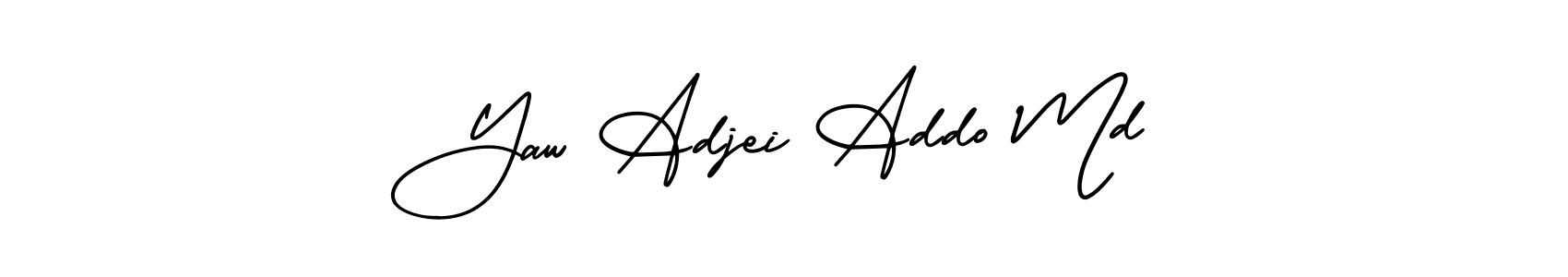 Create a beautiful signature design for name Yaw Adjei Addo Md. With this signature (AmerikaSignatureDemo-Regular) fonts, you can make a handwritten signature for free. Yaw Adjei Addo Md signature style 3 images and pictures png