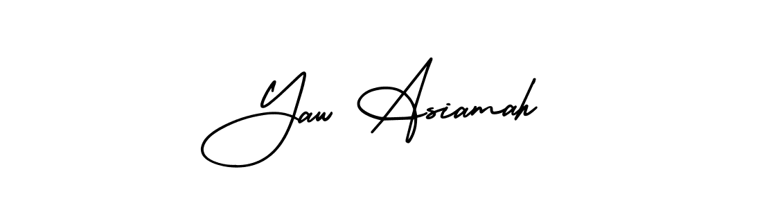 Also You can easily find your signature by using the search form. We will create Yaw Asiamah name handwritten signature images for you free of cost using AmerikaSignatureDemo-Regular sign style. Yaw Asiamah signature style 3 images and pictures png