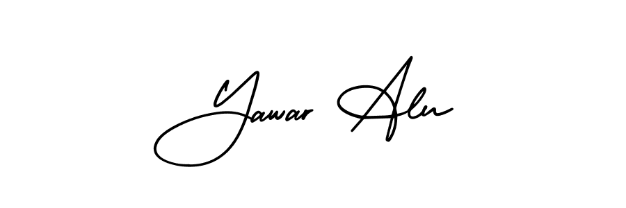 How to make Yawar Alu signature? AmerikaSignatureDemo-Regular is a professional autograph style. Create handwritten signature for Yawar Alu name. Yawar Alu signature style 3 images and pictures png