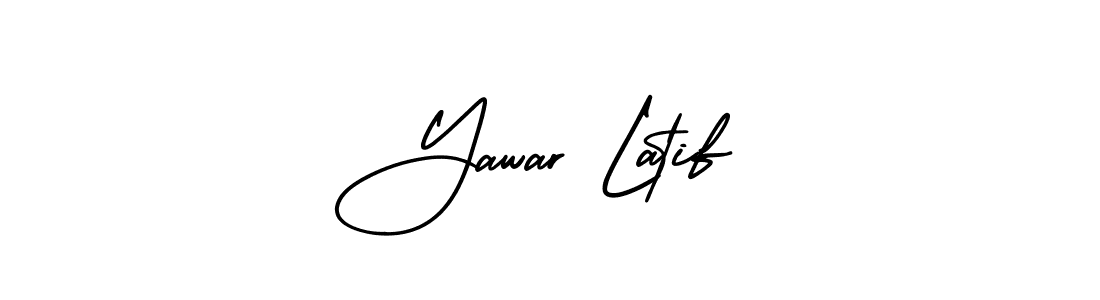 Create a beautiful signature design for name Yawar Latif. With this signature (AmerikaSignatureDemo-Regular) fonts, you can make a handwritten signature for free. Yawar Latif signature style 3 images and pictures png