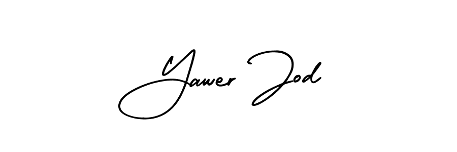 AmerikaSignatureDemo-Regular is a professional signature style that is perfect for those who want to add a touch of class to their signature. It is also a great choice for those who want to make their signature more unique. Get Yawer Jod name to fancy signature for free. Yawer Jod signature style 3 images and pictures png