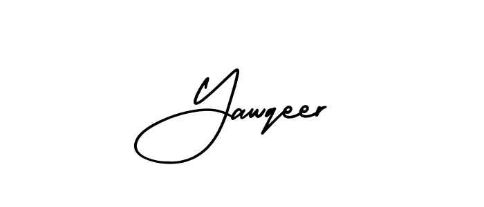 It looks lik you need a new signature style for name Yawqeer. Design unique handwritten (AmerikaSignatureDemo-Regular) signature with our free signature maker in just a few clicks. Yawqeer signature style 3 images and pictures png