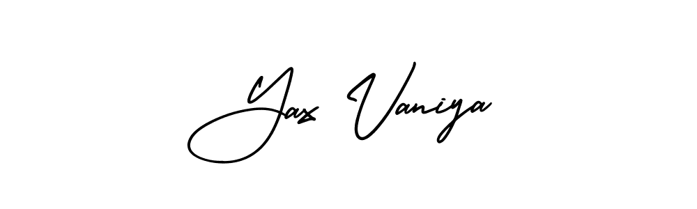 Also we have Yax Vaniya name is the best signature style. Create professional handwritten signature collection using AmerikaSignatureDemo-Regular autograph style. Yax Vaniya signature style 3 images and pictures png