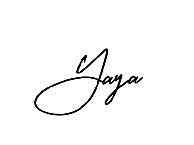 Use a signature maker to create a handwritten signature online. With this signature software, you can design (AmerikaSignatureDemo-Regular) your own signature for name Yaya. Yaya signature style 3 images and pictures png