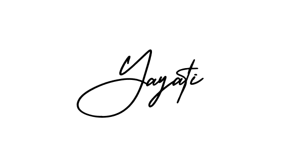 Yayati stylish signature style. Best Handwritten Sign (AmerikaSignatureDemo-Regular) for my name. Handwritten Signature Collection Ideas for my name Yayati. Yayati signature style 3 images and pictures png