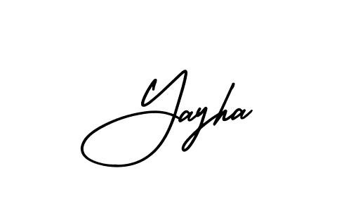 Design your own signature with our free online signature maker. With this signature software, you can create a handwritten (AmerikaSignatureDemo-Regular) signature for name Yayha. Yayha signature style 3 images and pictures png