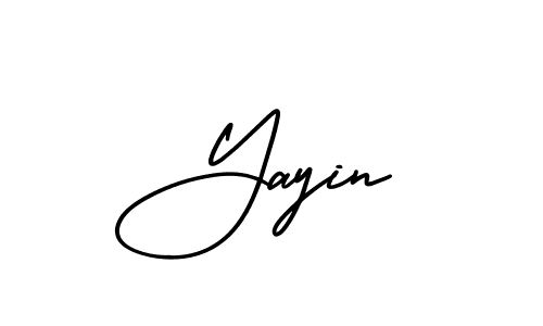 Design your own signature with our free online signature maker. With this signature software, you can create a handwritten (AmerikaSignatureDemo-Regular) signature for name Yayin. Yayin signature style 3 images and pictures png