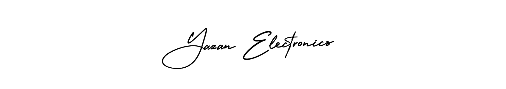 Similarly AmerikaSignatureDemo-Regular is the best handwritten signature design. Signature creator online .You can use it as an online autograph creator for name Yazan Electronics. Yazan Electronics signature style 3 images and pictures png