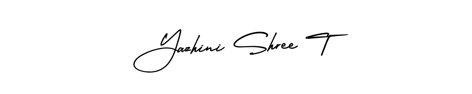 Make a short Yazhini Shree T signature style. Manage your documents anywhere anytime using AmerikaSignatureDemo-Regular. Create and add eSignatures, submit forms, share and send files easily. Yazhini Shree T signature style 3 images and pictures png