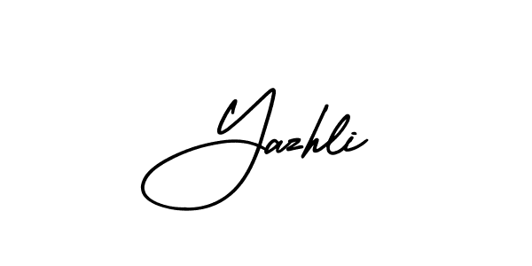 You should practise on your own different ways (AmerikaSignatureDemo-Regular) to write your name (Yazhli) in signature. don't let someone else do it for you. Yazhli signature style 3 images and pictures png