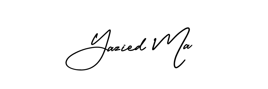 It looks lik you need a new signature style for name Yazied Ma. Design unique handwritten (AmerikaSignatureDemo-Regular) signature with our free signature maker in just a few clicks. Yazied Ma signature style 3 images and pictures png