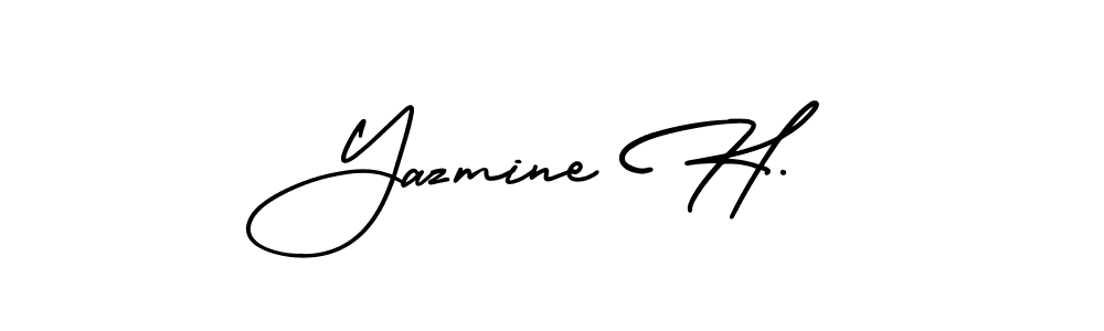 You can use this online signature creator to create a handwritten signature for the name Yazmine H.. This is the best online autograph maker. Yazmine H. signature style 3 images and pictures png