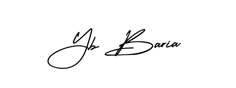 How to make Yb Baria signature? AmerikaSignatureDemo-Regular is a professional autograph style. Create handwritten signature for Yb Baria name. Yb Baria signature style 3 images and pictures png