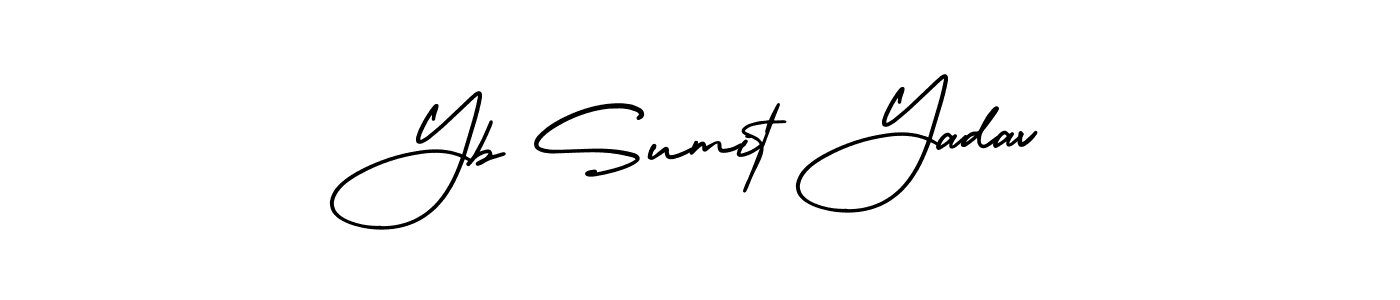 How to Draw Yb Sumit Yadav signature style? AmerikaSignatureDemo-Regular is a latest design signature styles for name Yb Sumit Yadav. Yb Sumit Yadav signature style 3 images and pictures png